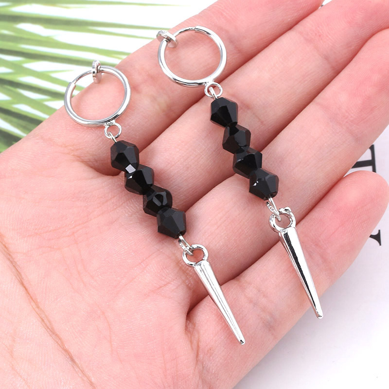 Men's nail ear clips need no piercing earring