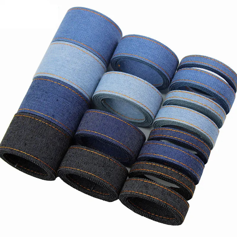 Denim Ribbon Hair Accessories Bowknot Making Clothing Ingredients