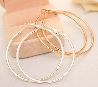 Big Circle Metal Exaggerated Circle Earrings Circle Geometry Earrings