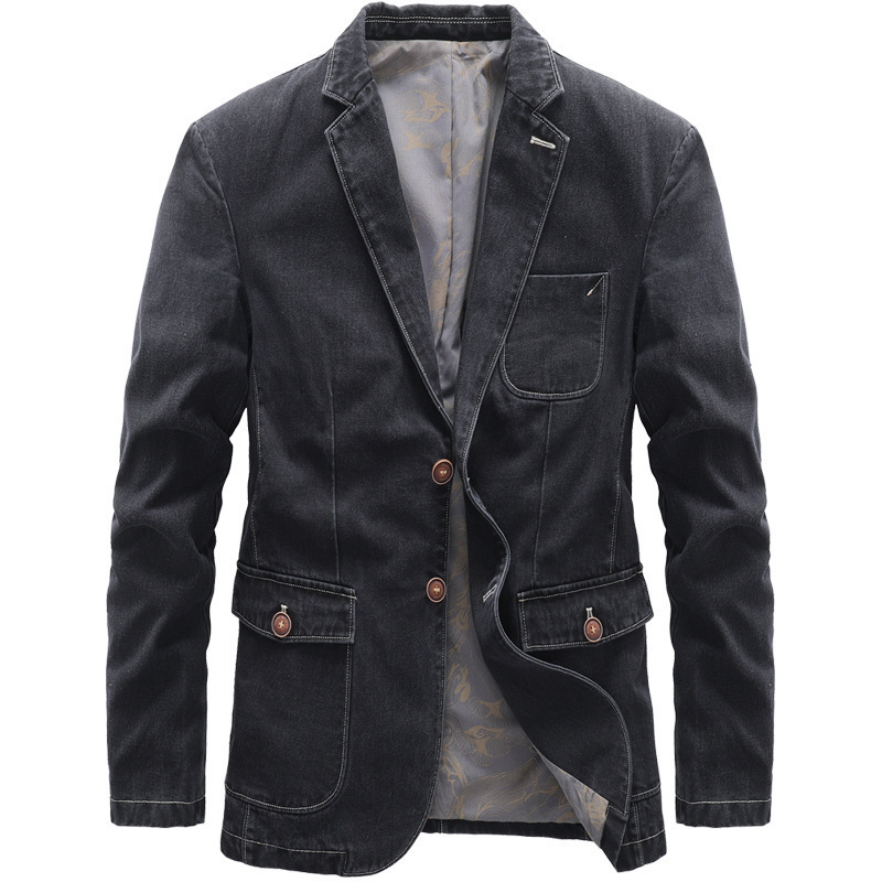 Denim suit casual small suit jacket