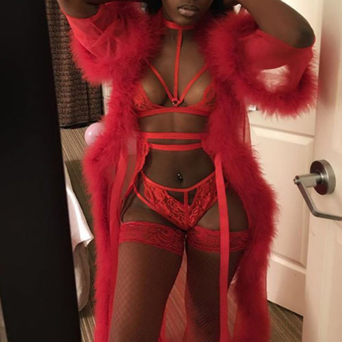 Sexy Elegant Faux Fur Lingerie