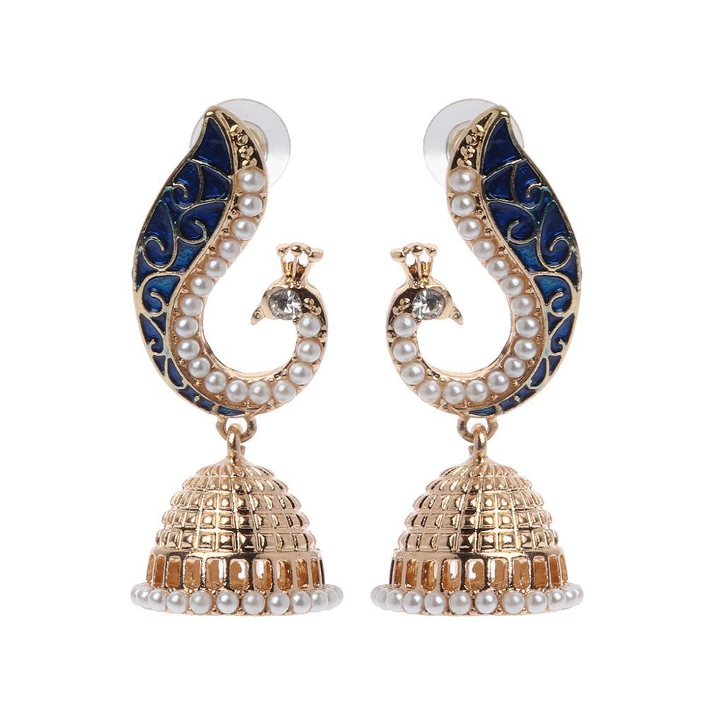 Peacock lantern earrings