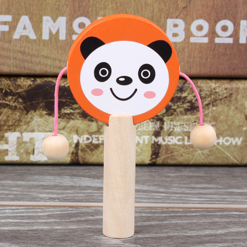 Rattle Baby Music Toy Wooden Rattle Drum