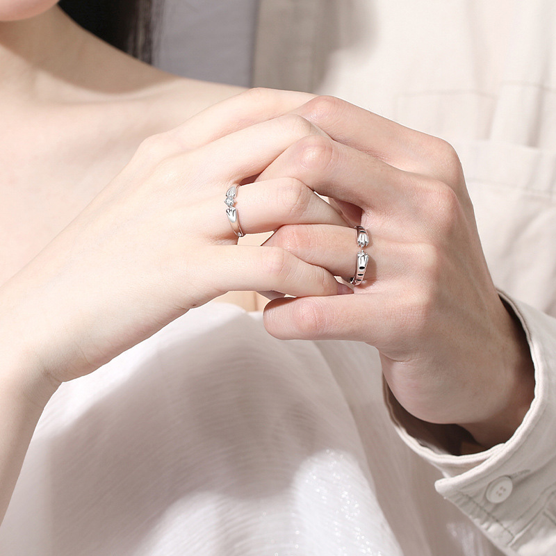 Fashion Personality Cat's Paw Couple Rings