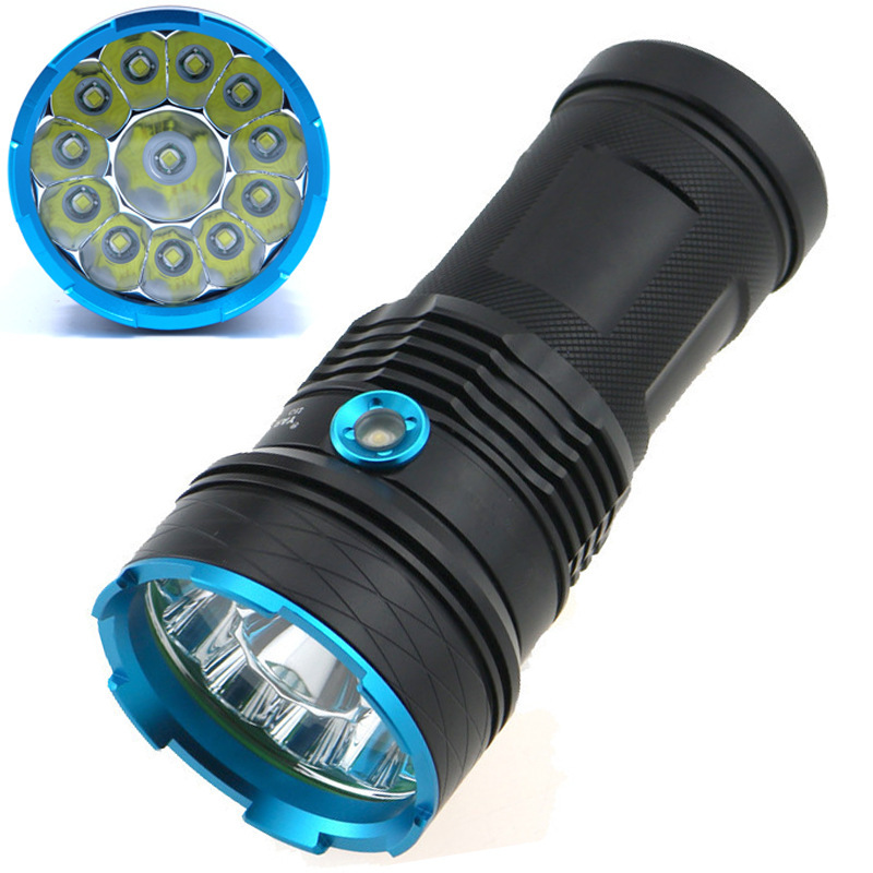 Aluminum alloy 12 lights T6 flashlight