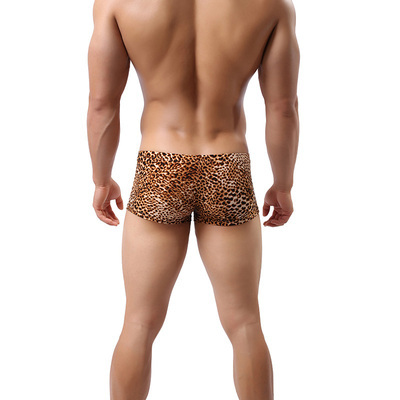 Leopard Print Boxer Pants Low Waist Large Size Men's Boxers - Image 2