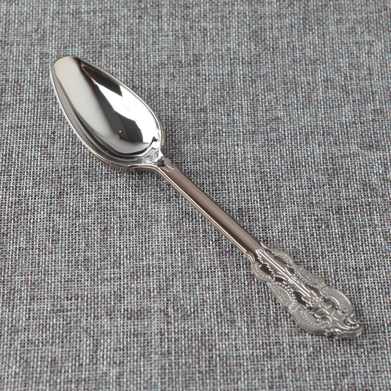 10 Disposable Plastic Electroplated Silver Cutlery Cutlery - Image 5
