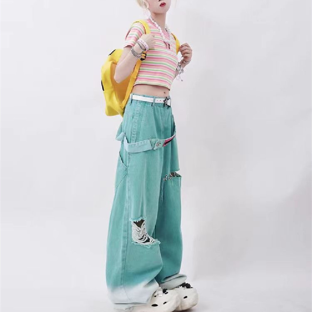 Retro Tattered Jeans Jeans