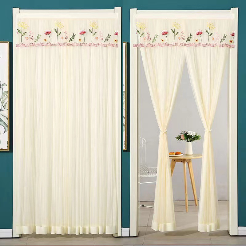 Punch-free Mosquito-proof Curtain Fabric Mesh Curtains Bedroom Lace Partition Four Seasons Household - Image 3