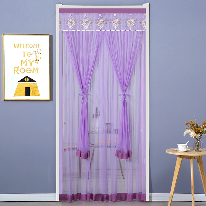 Punch-free Mosquito-proof Curtain Fabric Mesh Curtains Bedroom Lace Partition Four Seasons Household - Image 7