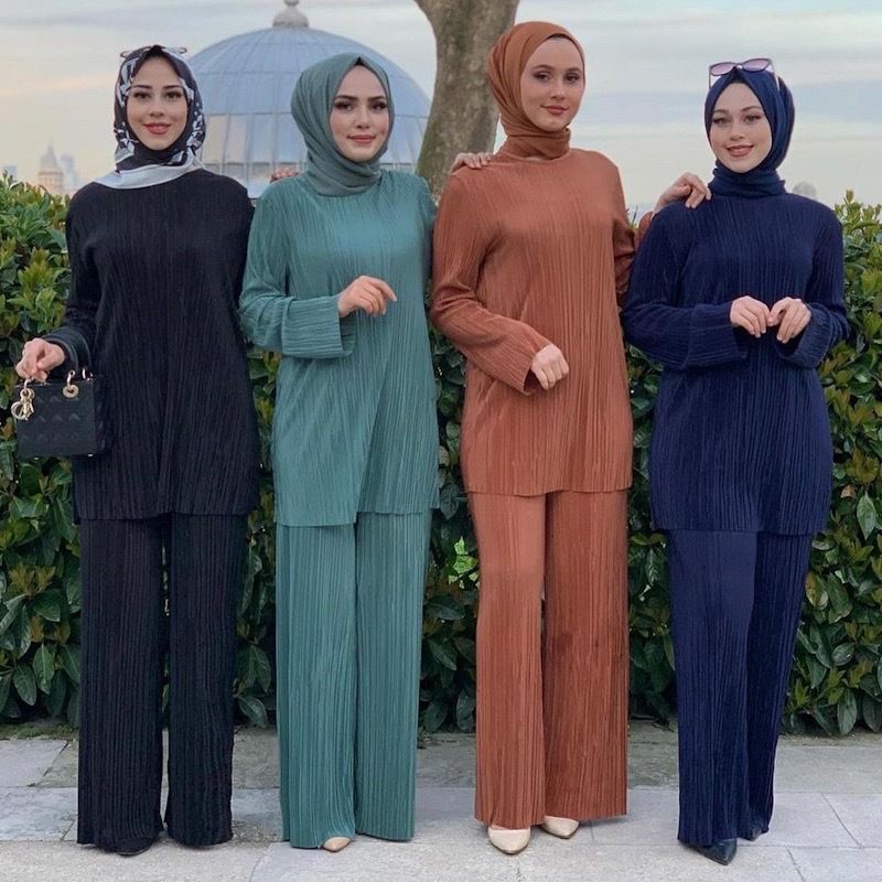 Ethnic Style Loose Casual Pleated Suit Southeast Asian Arab Women's Clothing