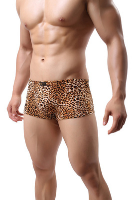 Leopard Print Boxer Pants Low Waist Large Size Men's Boxers - Image 3