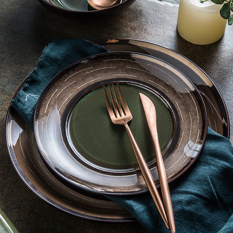 Creative Ceramic Tableware Kiln Glazed Dishes