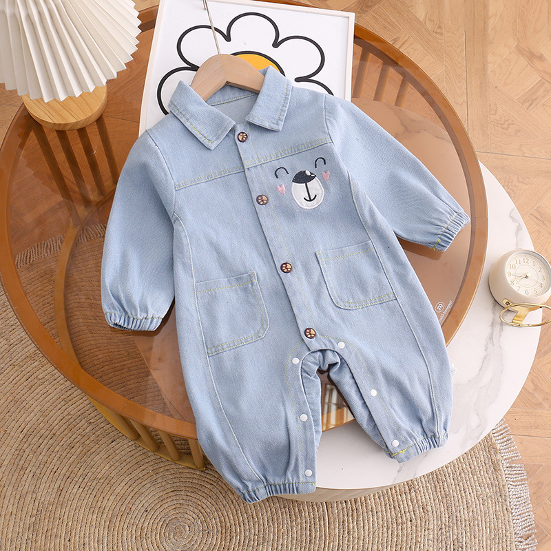 Men's And Women's Autumn Clothing Denim Jumpsuit