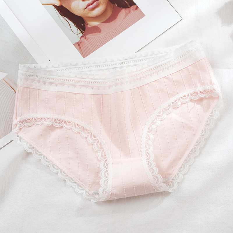 Lace Seamless Women's Underwear Jacquard Breathable Cotton Underwear - Image 3