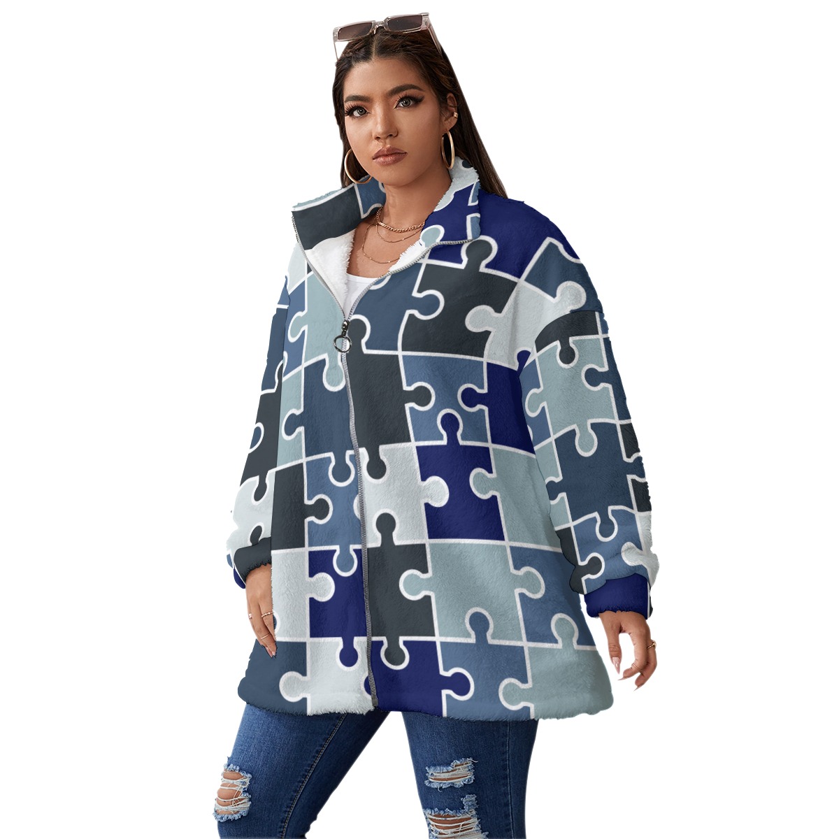 Double-Sided Flannel Borg Fleece Coat for Men and Women