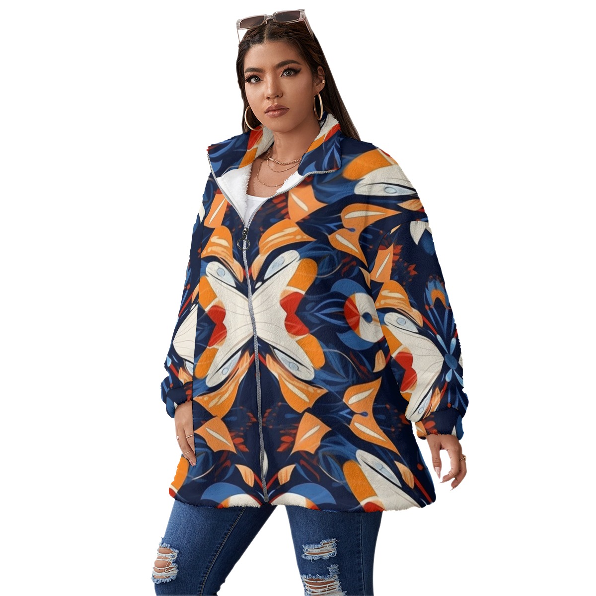 Unisex Cozy Fit Borg Fleece Winter Coat with Tightened Cuffs