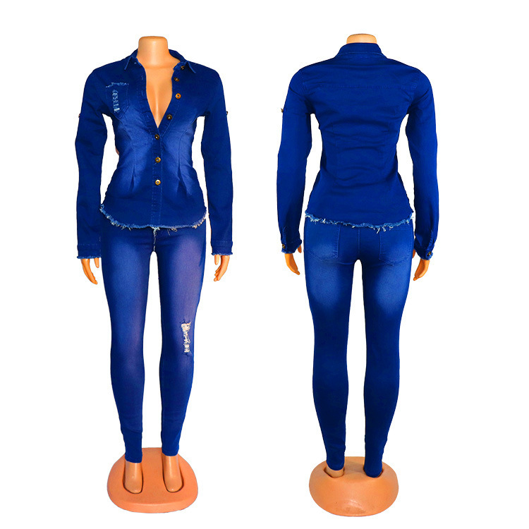 Denim Women's Fashion Denim Suit - Image 2