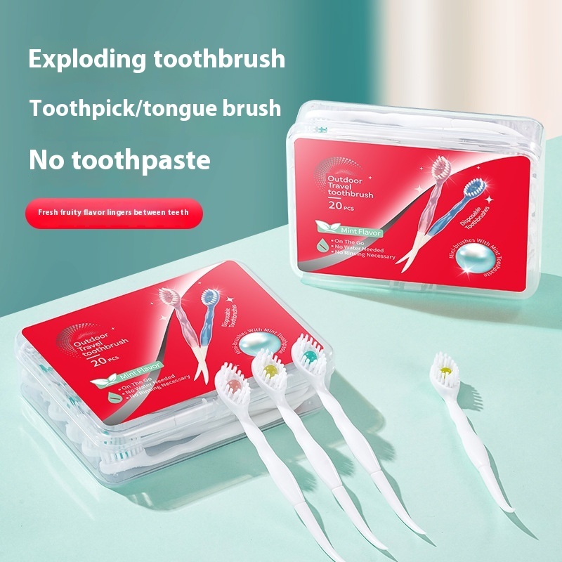 Bead Toothbrush 20 PCs Boxed Portable Disposable