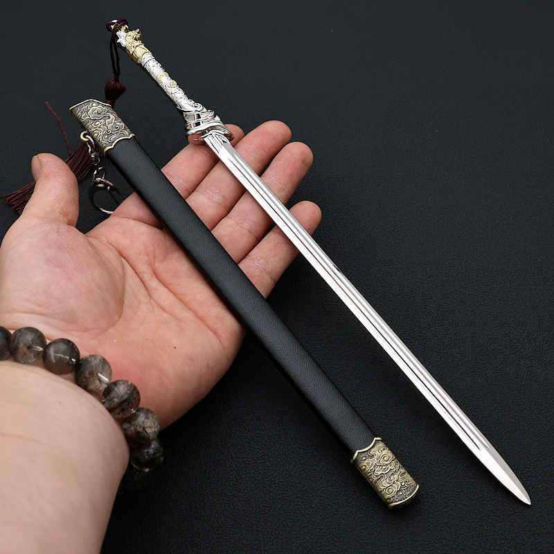 Shaoshi Sword Kiss Neck Sword 30CM All-metal Zinc Alloy Crafts Weapon Model Ornaments