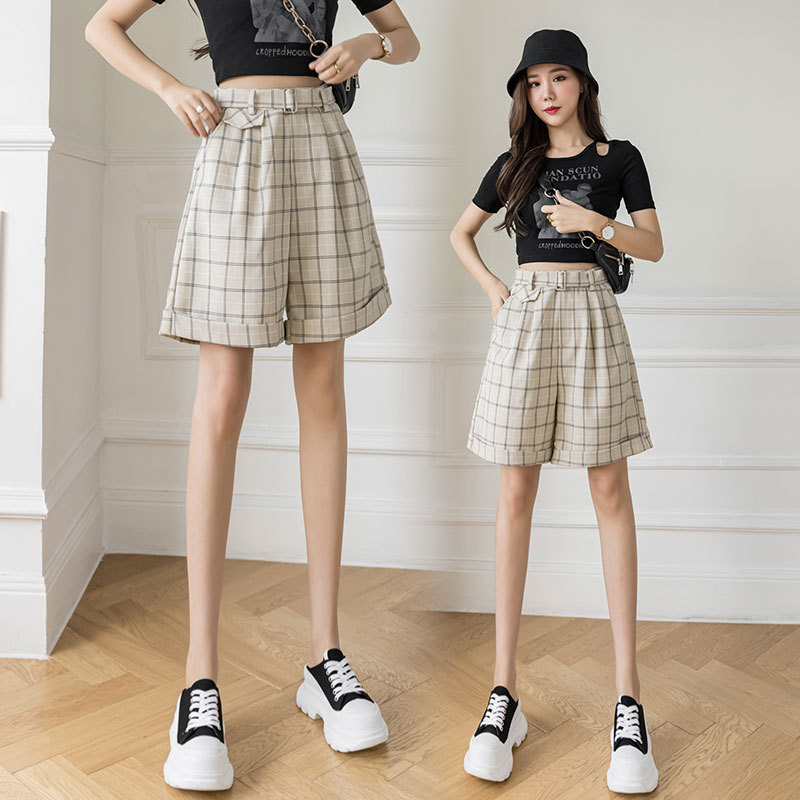 Summer Thin Pants New Fashion Plaid Pants Women Casual Pants