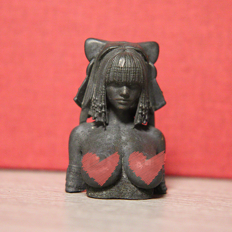 Body Art Busty Beauty Nude Brass Ornament