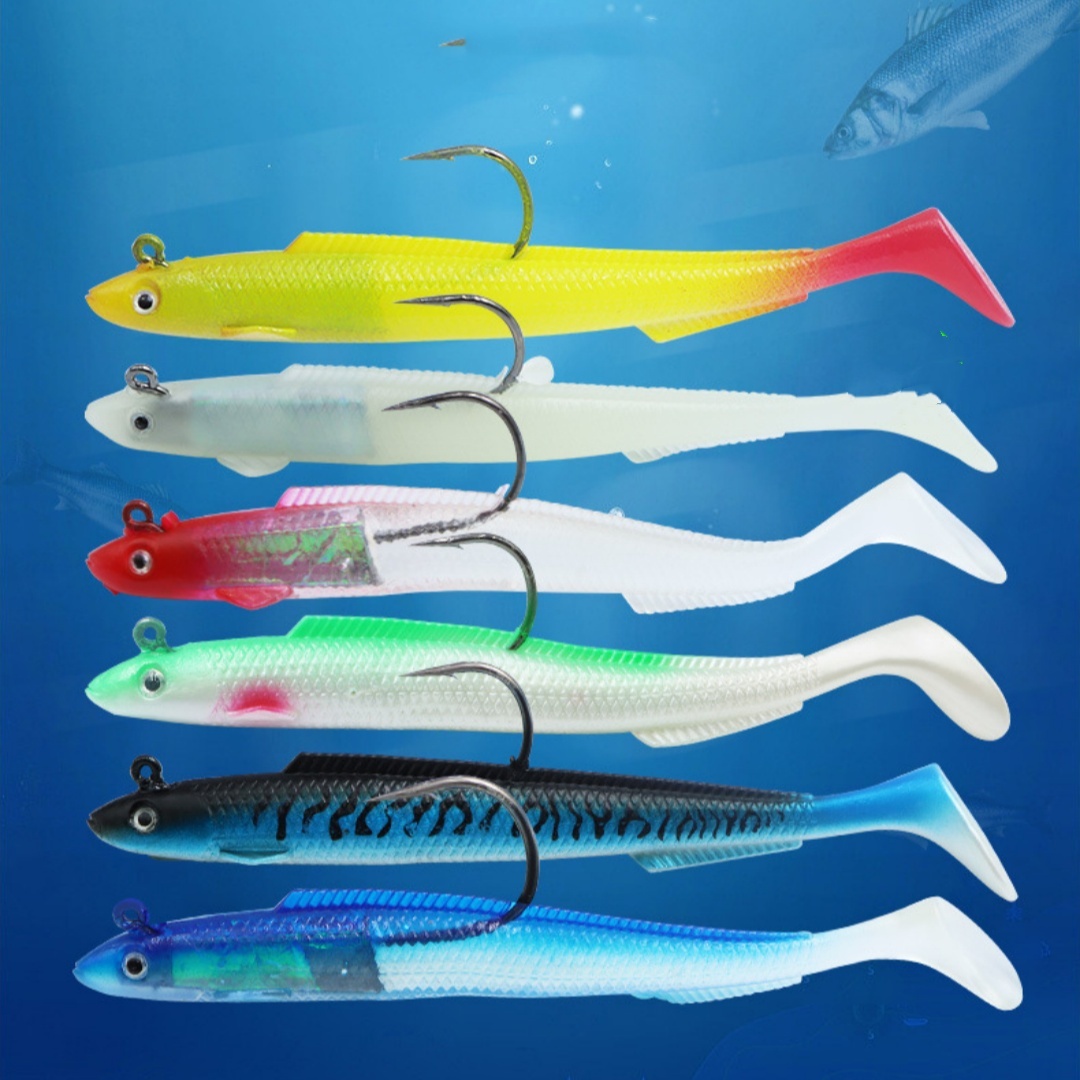T-tail Soft Fish Jig Hook Lure Artificial Lure