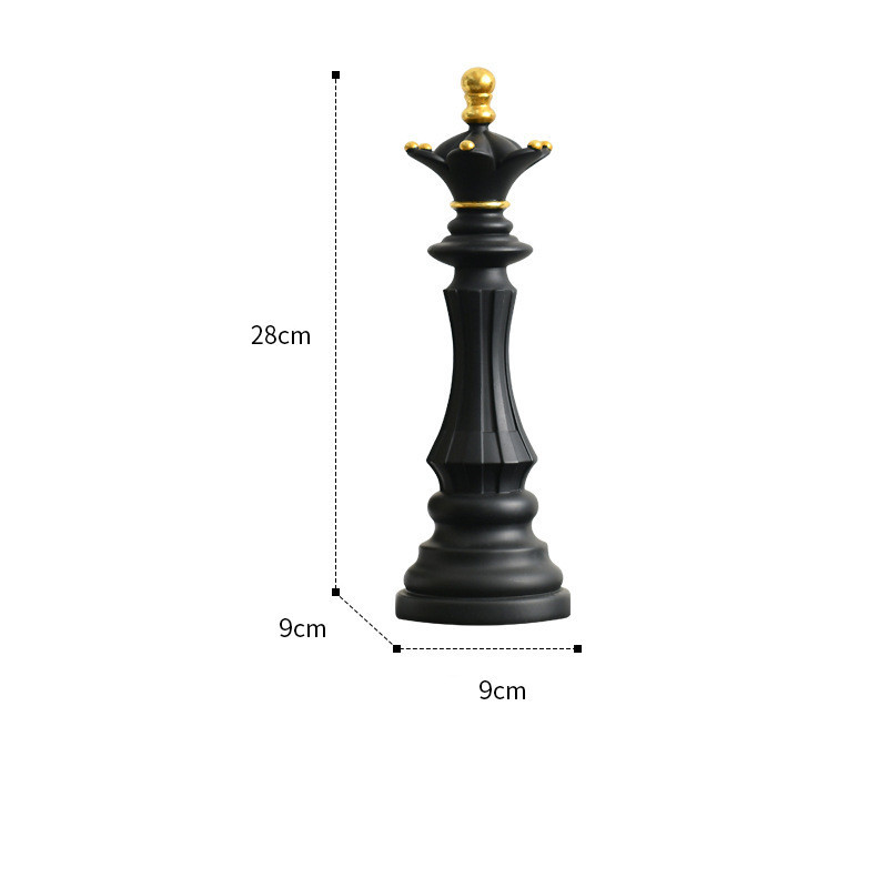 Antique Resin Chess Craft – Modern Geometric Decorative Ornament - Image 7