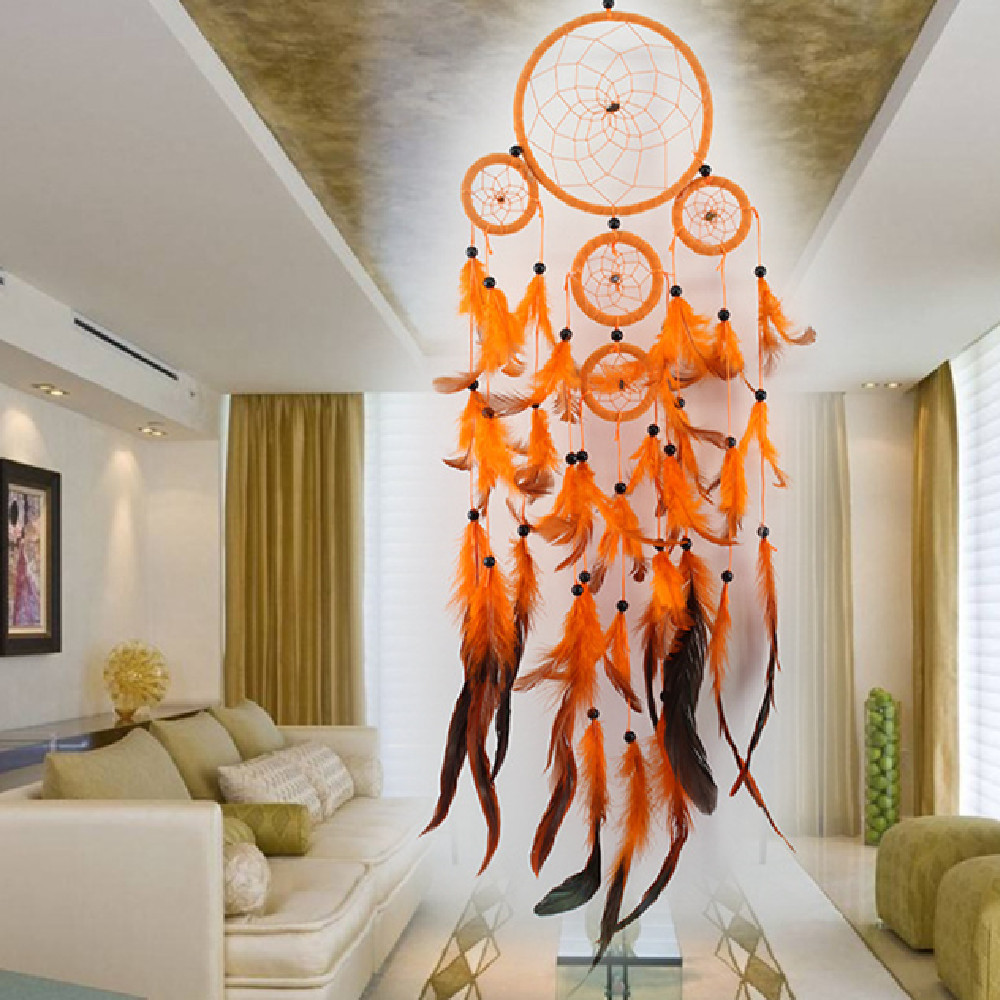 Modern Yellow Rooster Hair Wall Pendant for Bedroom & Restaurant Decor