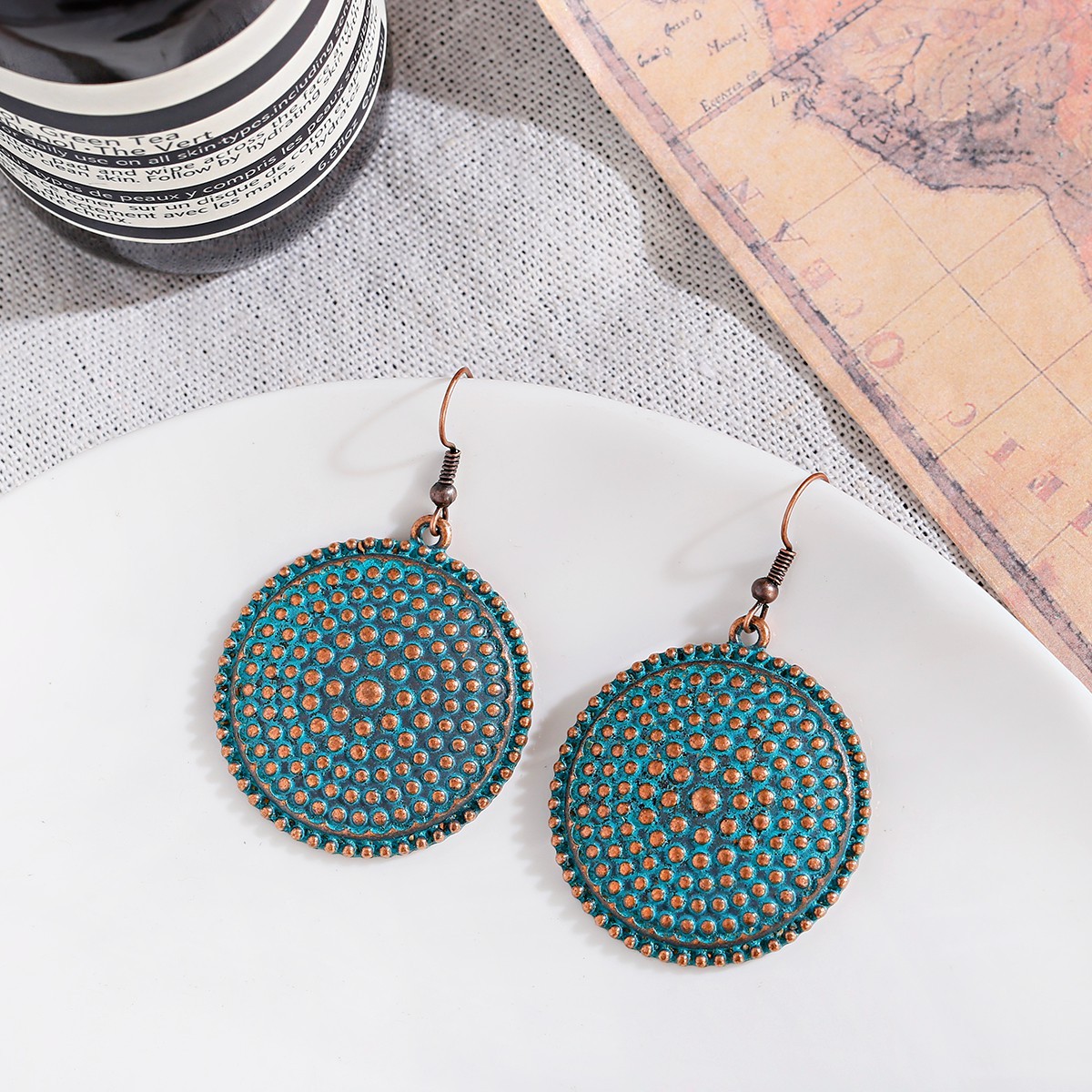 Elegant National Style Alloy Earrings - Multiple Colors Available