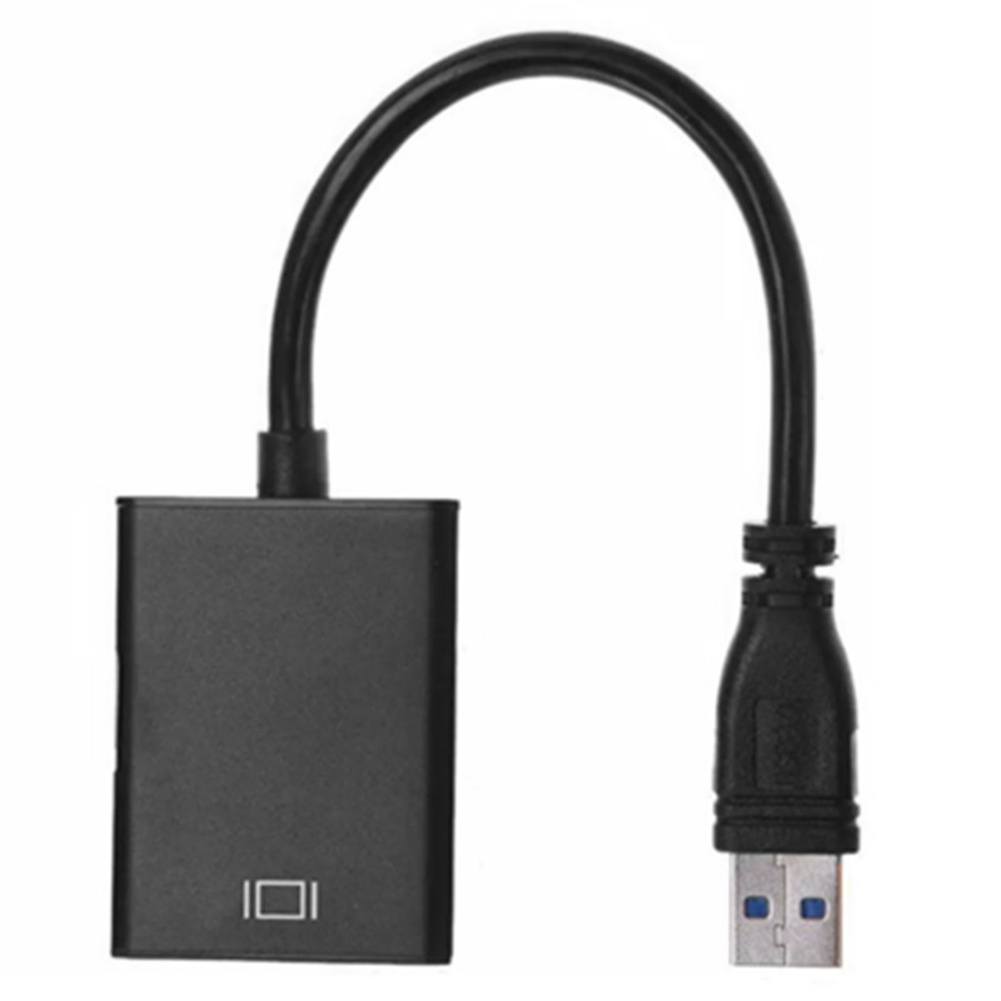 USB to HDMI Adapter - 1920x1080P ABS & Aluminum, Black