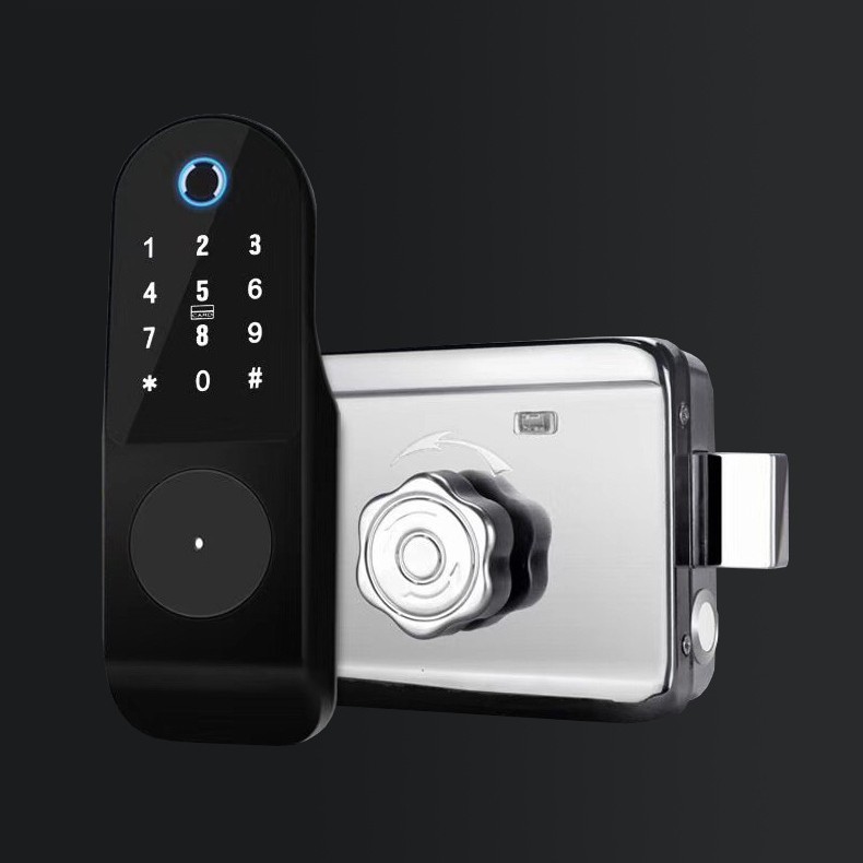 Smart Fingerprint Door Lock with Remote and Key Access Options