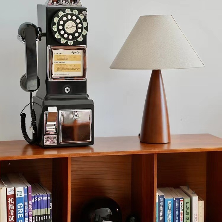 Vintage Upscale Solid Wood Table Lamp