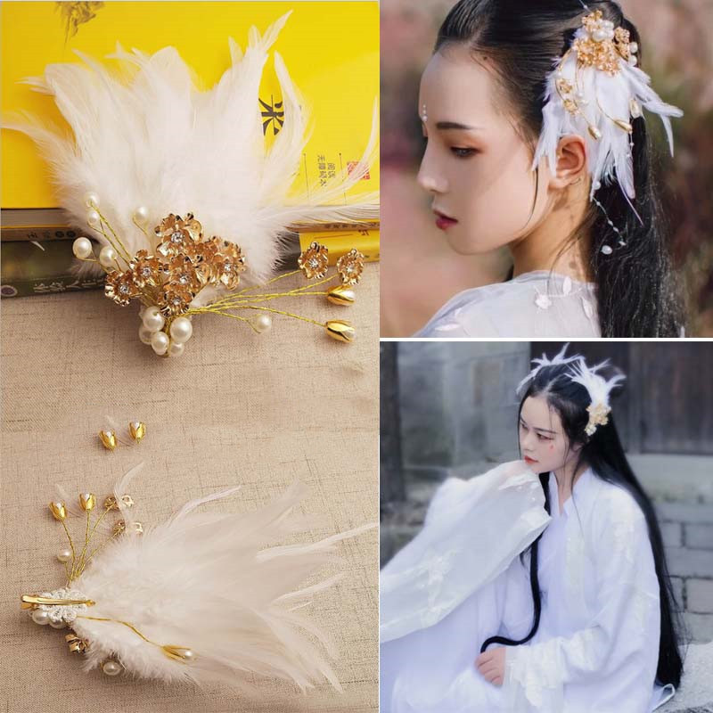 Elegant Flower Hair Accessories Set - Hairpin & Flow Comb