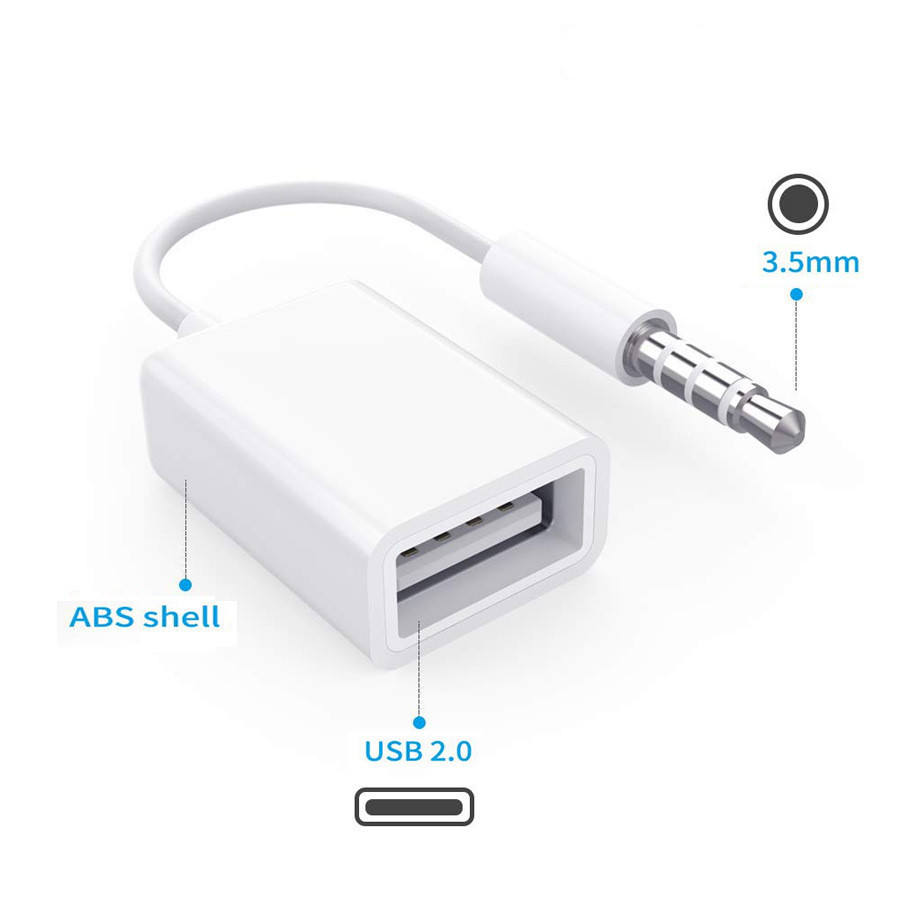 USB to 3.5mm Audio Jack Cable for Car Sound Quality