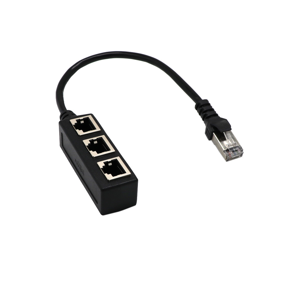 RJ45 Network Splitter: 1 Male to 3 Female Ethernet Adapter