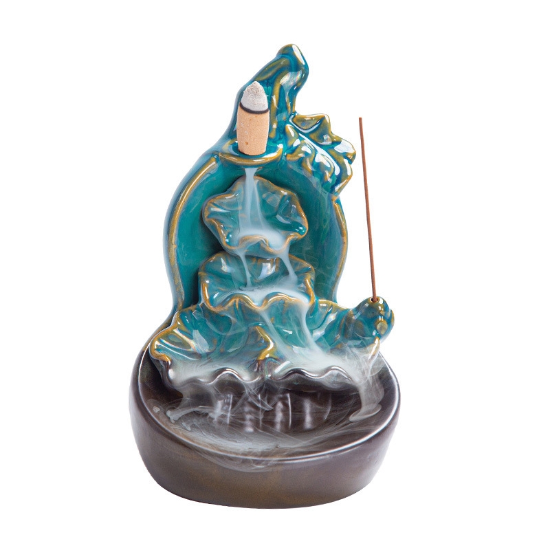 Modern Ceramic Backflow Incense Burner - Simple & Artistic Design