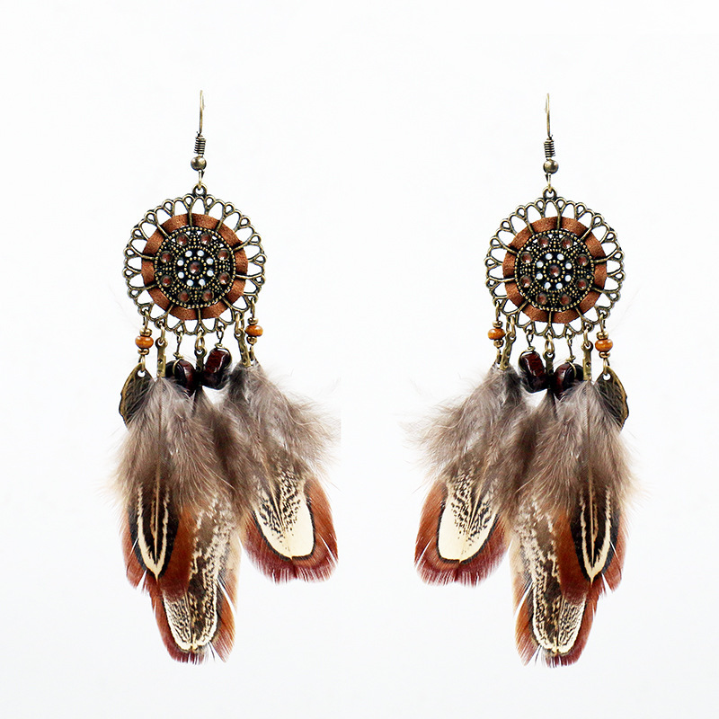 Elegant Women's Feather Floral Accessory - Chic European Style