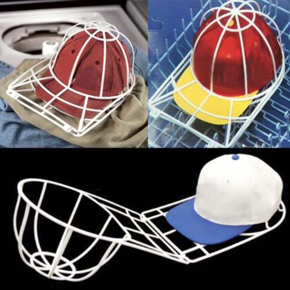 Metal Baseball Cap Holder for Easy Machine Washing & Drying