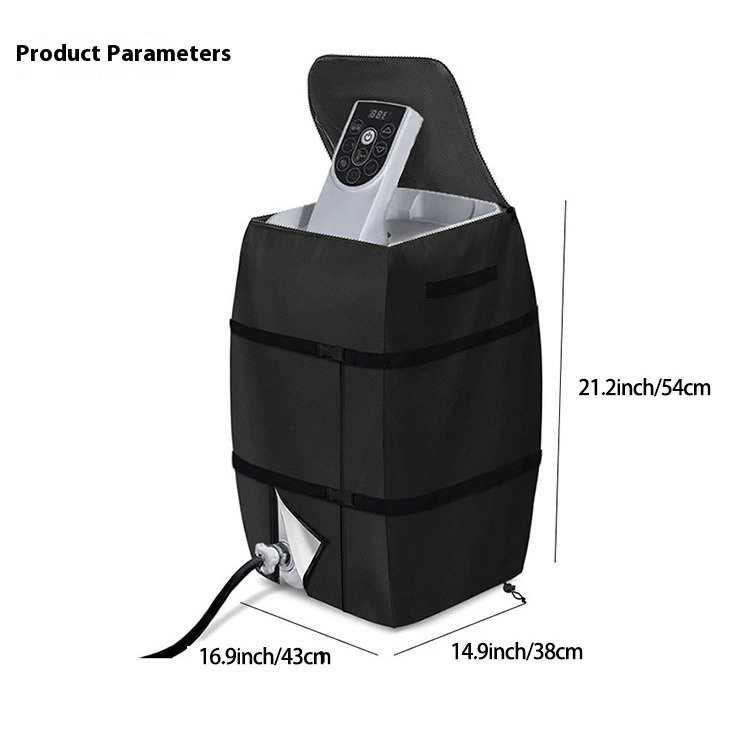 Sleek Black & Gray Modern Polyester Dust Cover, 43x38x54cm - Image 3