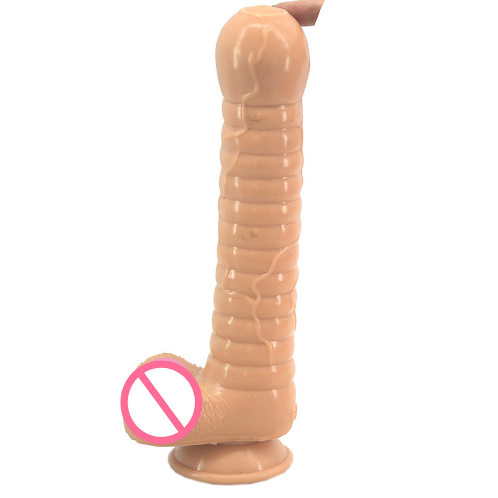 Skin Color Silica Gel Masturbator - 28.5cm X 5.3cm X 4.8cm