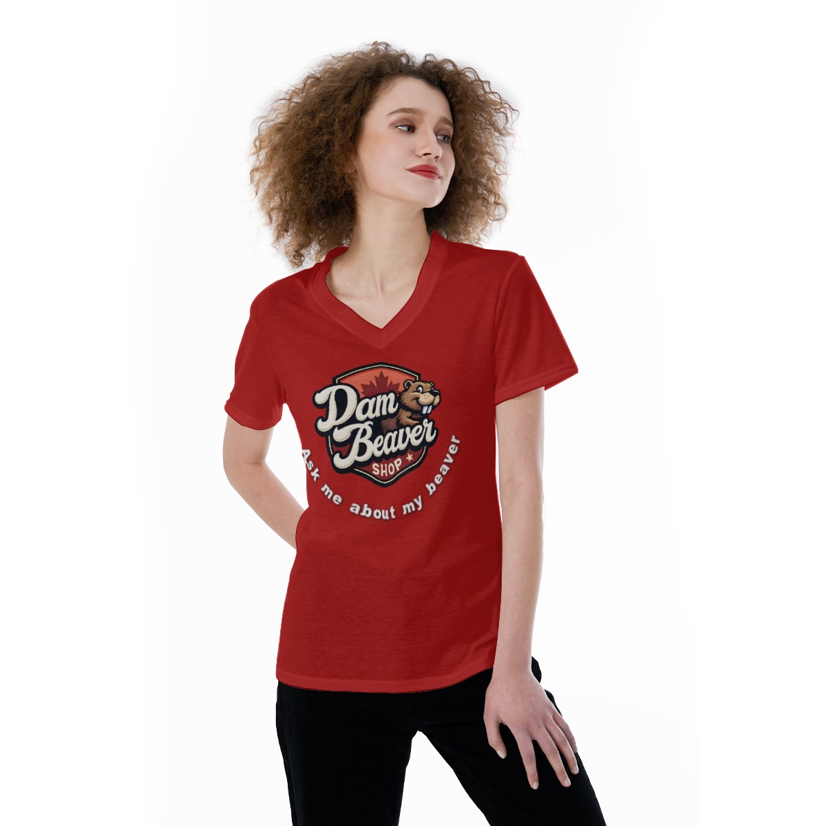 Feminine V-Neck Summer Top - Soft Jersey Fabric & All-Day Comfort