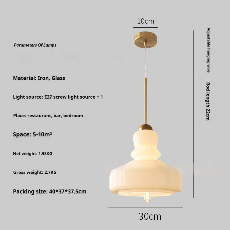 Color Gourd Small Droplight French Bedroom Hotel Bar Decoration Lamps - Image 9