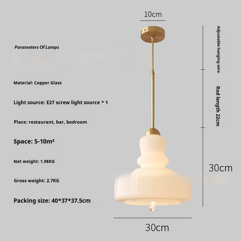 Color Gourd Small Droplight French Bedroom Hotel Bar Decoration Lamps - Image 5