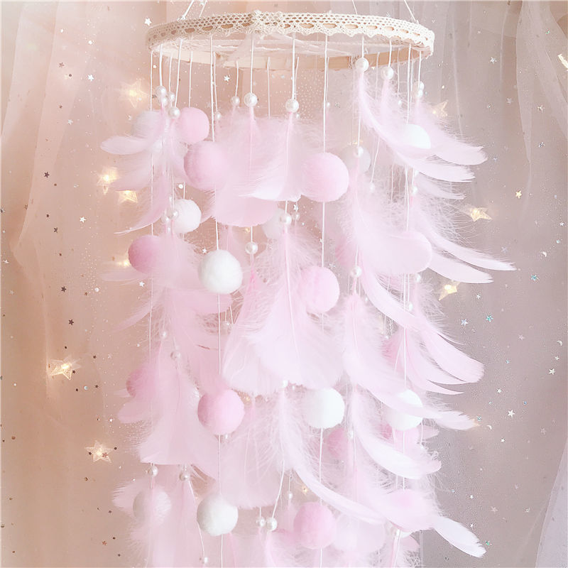 Colorful Indoor Lantern Pendant - Pink Design (No Lights)