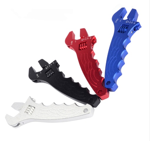 Black Adjustable Aluminum Wrench - Lightweight, Customized Fittings Tool