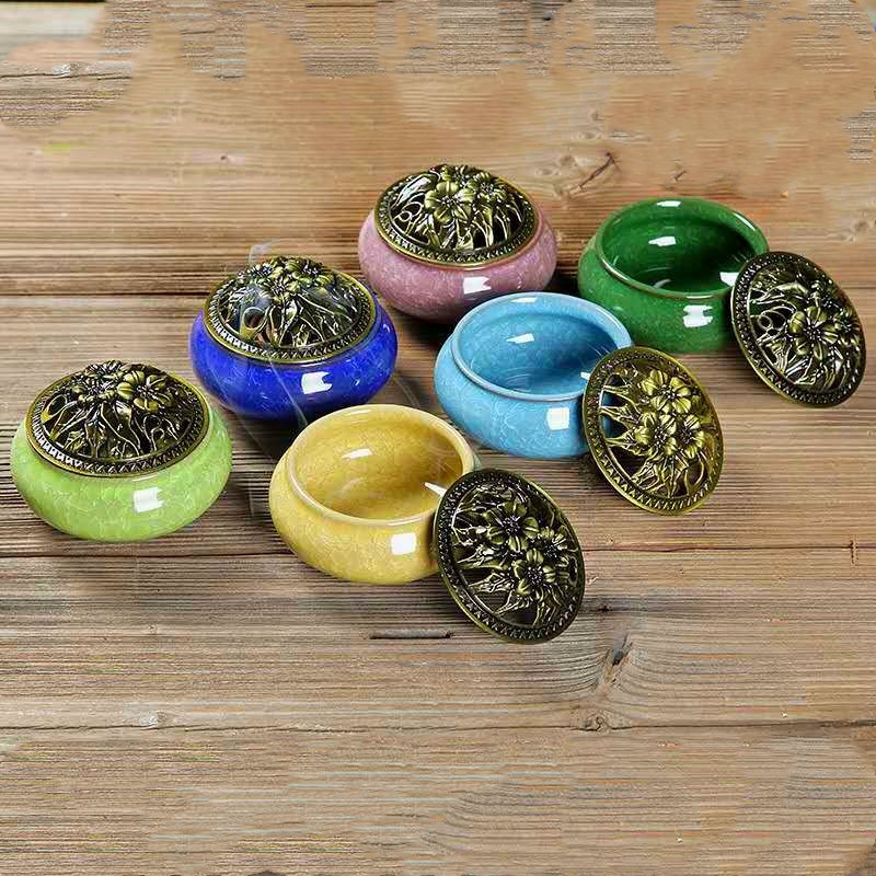 Elegant Ice Cracked Ceramic Teapots - Multicolor Styles Available