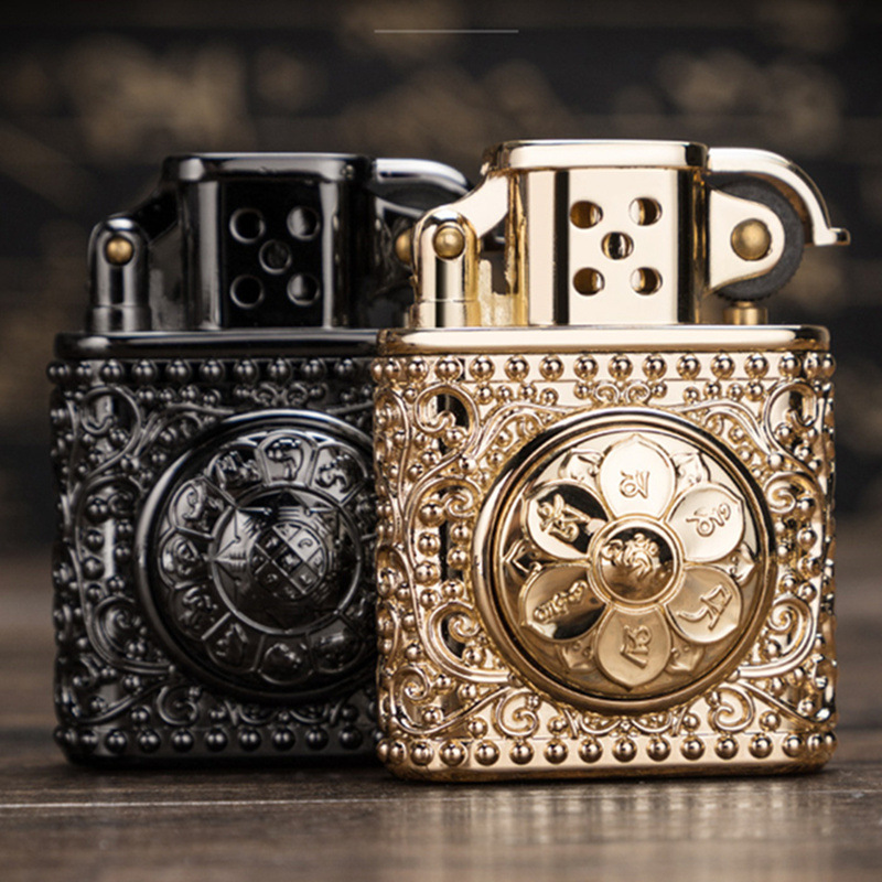 Stylish Metal Kerosene Lighter in Gold & Black Variants