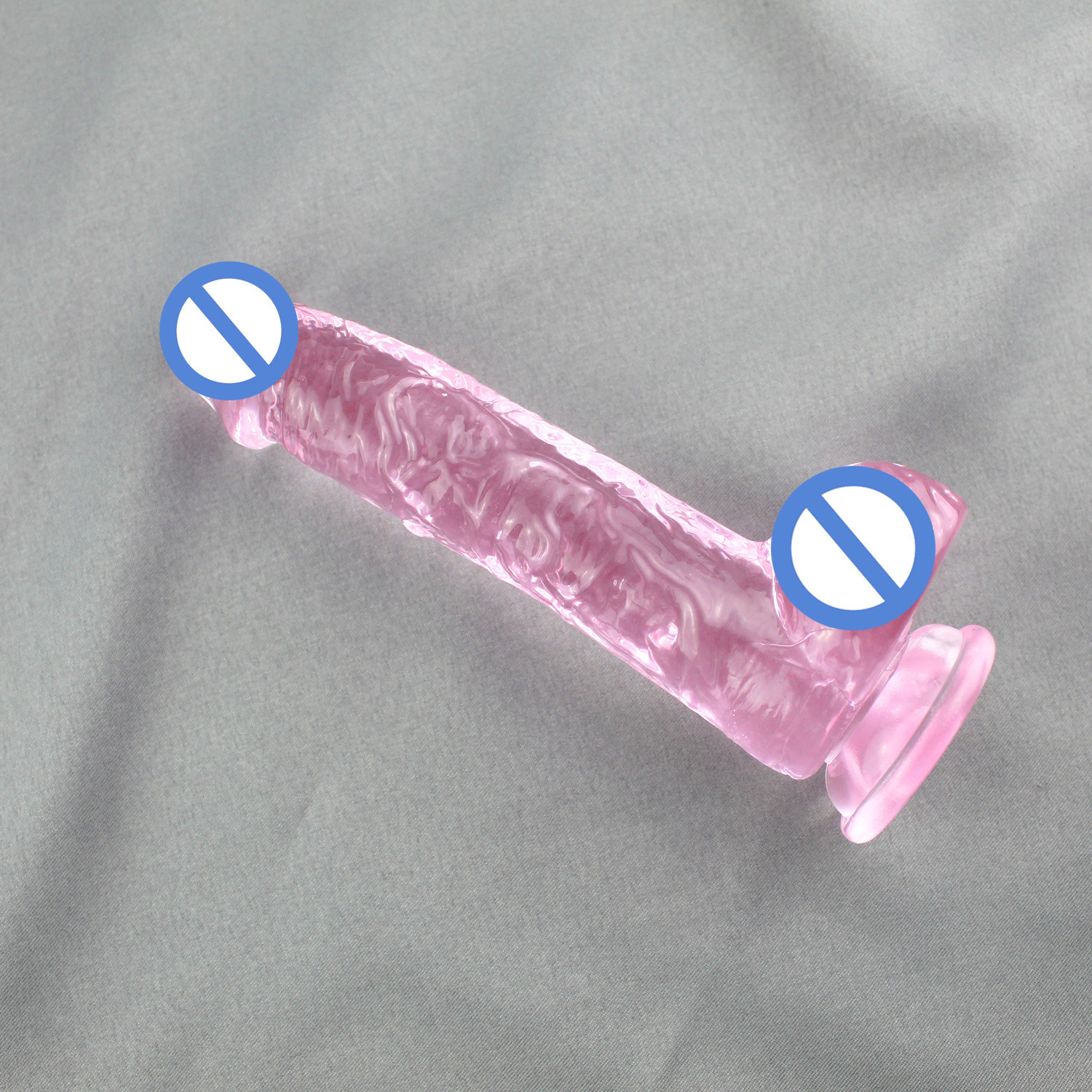 Crystal Purple Transparent TPE Women's Dildo - 1PC