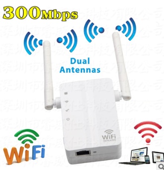KR43ED WiFi Repeater - 300Mbps Signal Extender, White